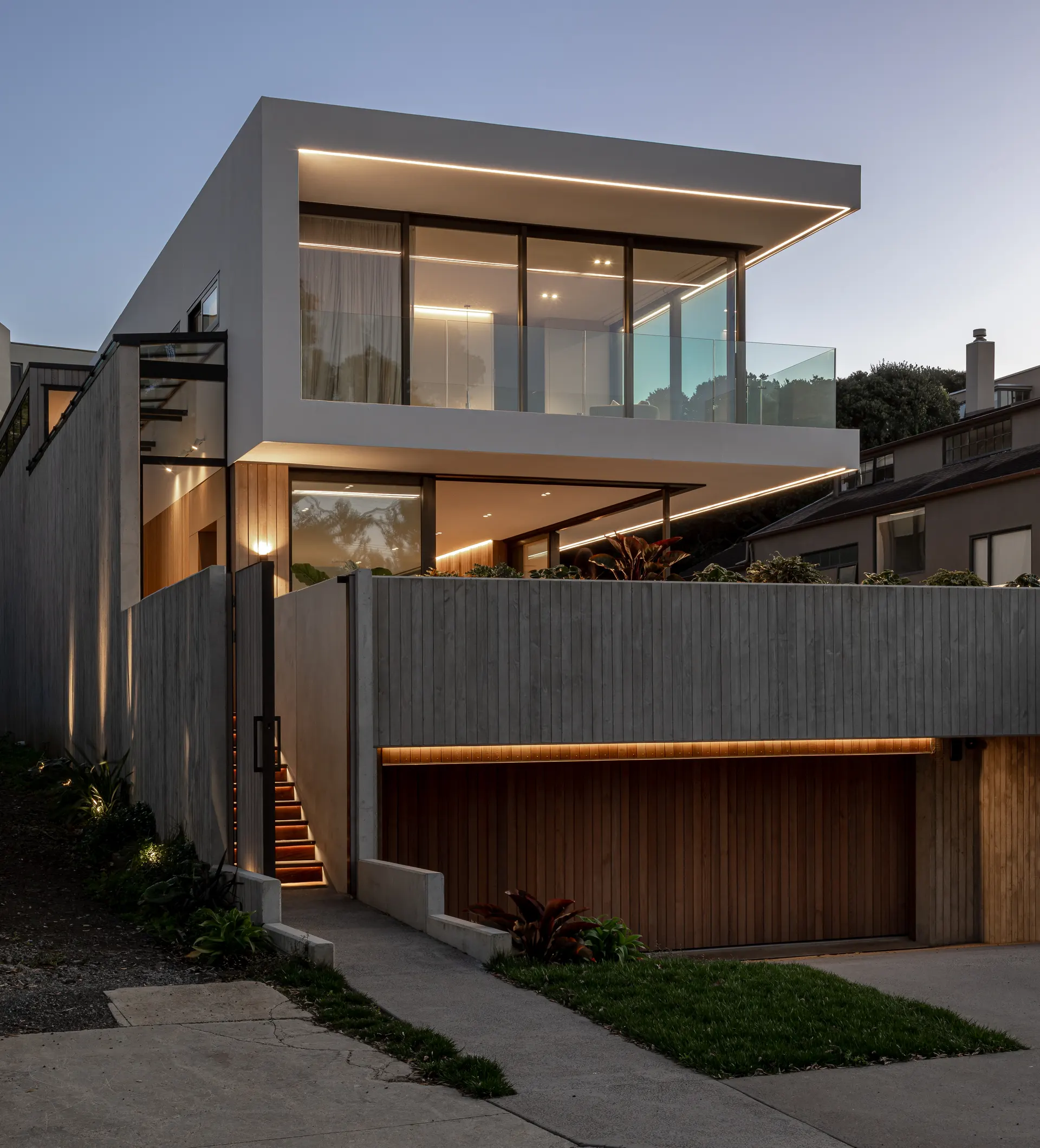 Facade view of private residence in Takapuna